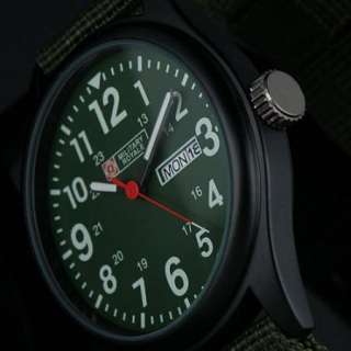 Military Royale New Quartz Analog Mens Watch Sport Date Day Green 