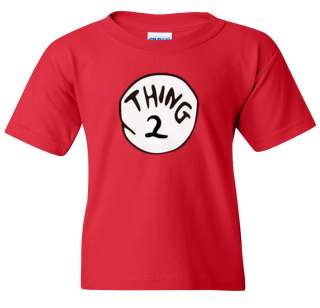  THING 1 THING 2 3 4 5 6 COSTUME T SHIRT NB/TODDLER/YOUTH/ADULT/DOGS 2