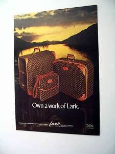 Lark Luggage suitcase bag 1980 print Ad  