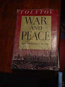 war and peace TOLSTOY garnett modern library BOOK  