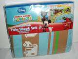 MICKEY MOUSE camping buddies DISNEY CLUBHOUSE twin 2 pc SHEET SET no 
