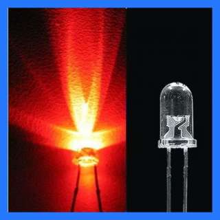 15 x LED 3mm Red Water Clear Ultra Bright   FREE SHIP  