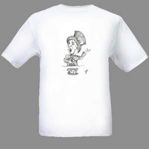 Alice in Wonderland Tshirt, Mad Hatter, Tim Burton Inspired  