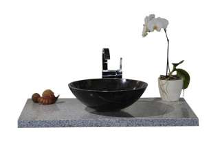 Tisch für Aufsatzwaschbecken, Waschtisch, Granit, weiß  