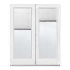72 in. x 80 in. White Right Hand Inswing French Patio Door with Tilt 