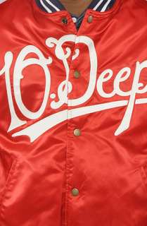 10 Deep The Saints Dugout Jacket in Red  Karmaloop   Global 