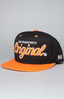 KR3W The San Francisco Original Snapback Hat in Black Orange 