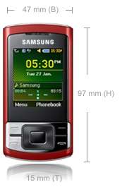 Samsung C3050 Handy (VGA Kamera,  Player, WAP, Quad Band) red