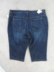 NWT LEE Size 18 Medium Natural Fit Blue Jean Capris Skimmer  