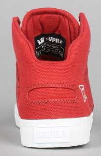 SUPRA The Society Mid Sneaker in Red Canvas  Karmaloop   Global 