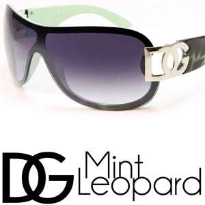 New Designer Womens Sunglasses DG Leopard One Piece Lens Modern DG375 