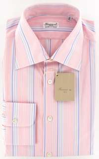 New $375 Finamore Napoli Pink Shirt 16/41  