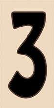 House Numbers 3 x 6 CERAMIC TILE Traditional Sand  