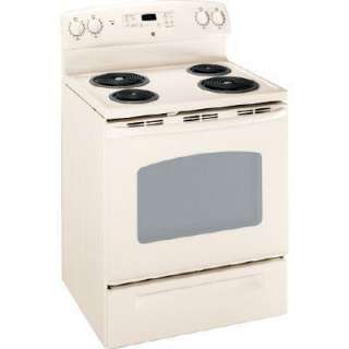 GE 30 In. Self Cleaning Freestanding Electric Range in Bisque 