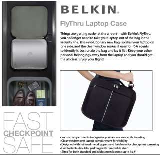 Belkin F8N094 Flythru Laptop Case   Fits Notebook PCs up to 15.4 