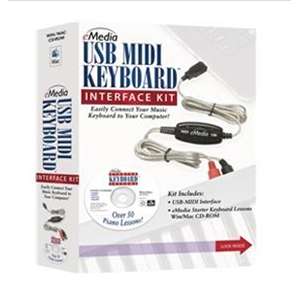 eMedia USB MIDI Keyboard Interface Kit   USB MIDI Interface, Starter 