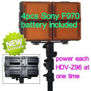 4x HDV Z96 LED Light fr EOS 5DII 7D 550D+4 F970 Battery  