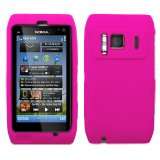  Rosa Silikon Hülle Schutzhülle Tasche Case für Nokia N8 