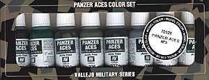 VLJ70128 Panzer Aces Color Paint Set #5 17ml Bottle Acr  