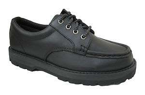   La Vega Men Black Leather Casual Work Walking Shoe Moc Toe Oxford 3460