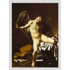 Bild mit Rahmen: Michelangelo Merisi Caravaggio, Amor als Sieger, 49 