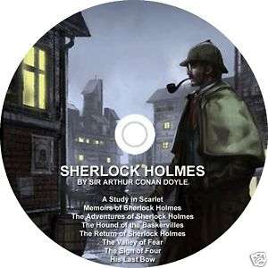 SHERLOCK HOLMES 8 full MP3 audio books on DVD + BONUSES  