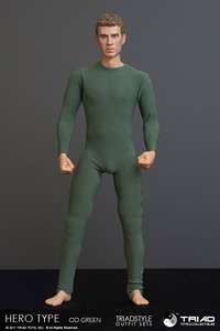 Triad 1/6 HERO TYPE MALE OD GREEN spandex body suit  