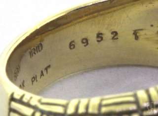 HEAVY PLATINUM/18K GOLD .40CT VS1/F DIAMOND COCKTAIL RING SIGNED 