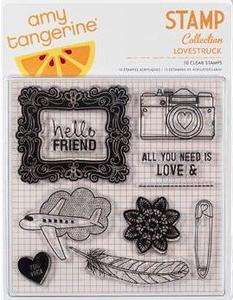 American Crafts Amy Tangerine LOVESTRUCK Clear Stamps  