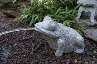 Wasserspeier Frosch Granit Teich Deko Teichfigur 30 cm  