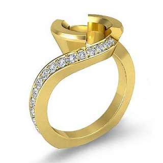 4c Round Diamond Engagement Ring Semi mount 14k Yellow Gold 5sz 
