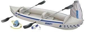 SEA EAGLE 370 Deluxe 3 Person Inflatable Kayak Canoe  