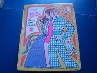 Vintage 1970s Barbie Doll Trunk Case Carrier Rare 1974 Mattel Old 