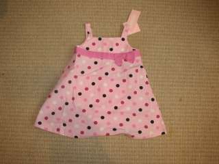 New Gymboree Baby Girl Pink Dots Dress 12 18 Months M  
