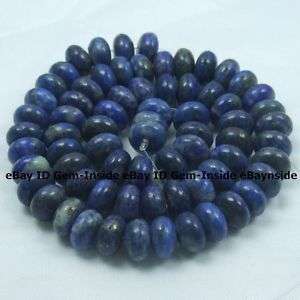 6X10mm Rondelle blue Lapis lazuli gemstone beads 15.5  