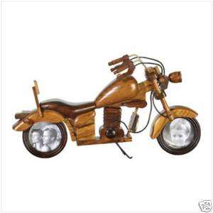 Wooden Motorcycle Photo Frame Detailed NEW  