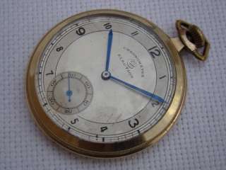 OLD ELECTION POCKET WATCH ORIGINAL TWO TONE DIAL  