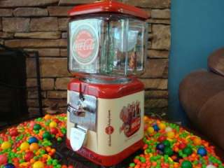   Oak *COCA COLA* Gumball & Candy Vending Machine Coke Signs  