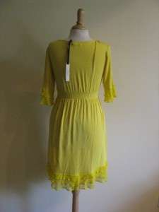 New Sweetees Dress Yellow Micromodal V Neck Large  