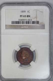   Head Cent PF65 BN NGC United States Mint Proof Penny Coin  
