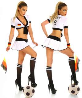Sexy Top und Minikleid im Set DEUTSCHLAND Fussball EM 2012 Damen 
