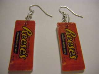 Reeses Peanut Butter Cups Earrings Candy Jewelry FUN !  