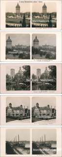 Stereofotos von Mannheim   Wasserturm und mehr, Motive um 1906 