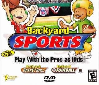 Backyard Sports Basketball & Football PC MAC DVD kids NFL & NBA 