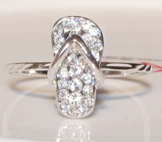 Sterling silver, Princess Engagement Slipper Ring  