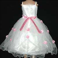 US NT Pink P408 Christmas Party Flower Girls Pageant Dress SIZE 2 3 4 