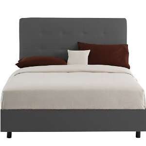  Skyline Furniture Double Button Tufted Bed in Black   Twin 