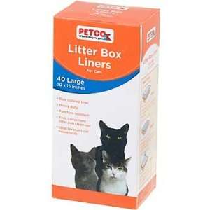  Large Color Cat Litter Box Liners, ColorBlue  