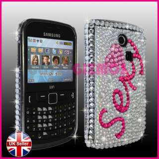 DIAMOND BLING CRYSTAL GLITTER GEM CASE COVER FOR SAMSUNG CHAT CH@T335 
