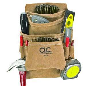 Custom Leathercraft I923X Suede Carpenters Nail and Tool Bag, 10 